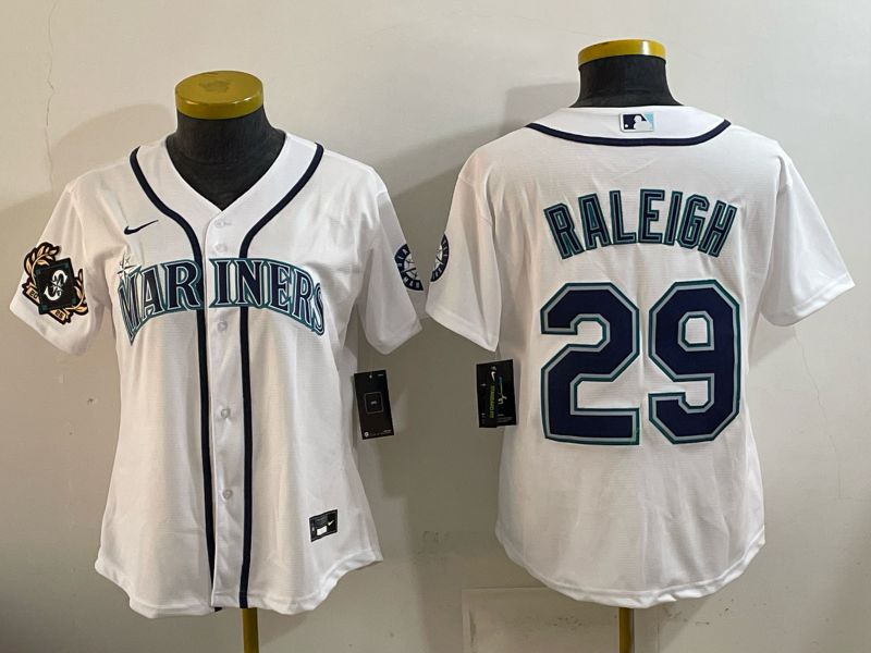 Youth Seattle Mariners #29 Raleigh White Game 2026 Nike MLB Jersey style 05